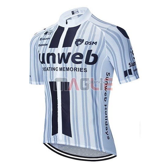 Maglia Sunweb Manica Corta 2020 Bianco Nero